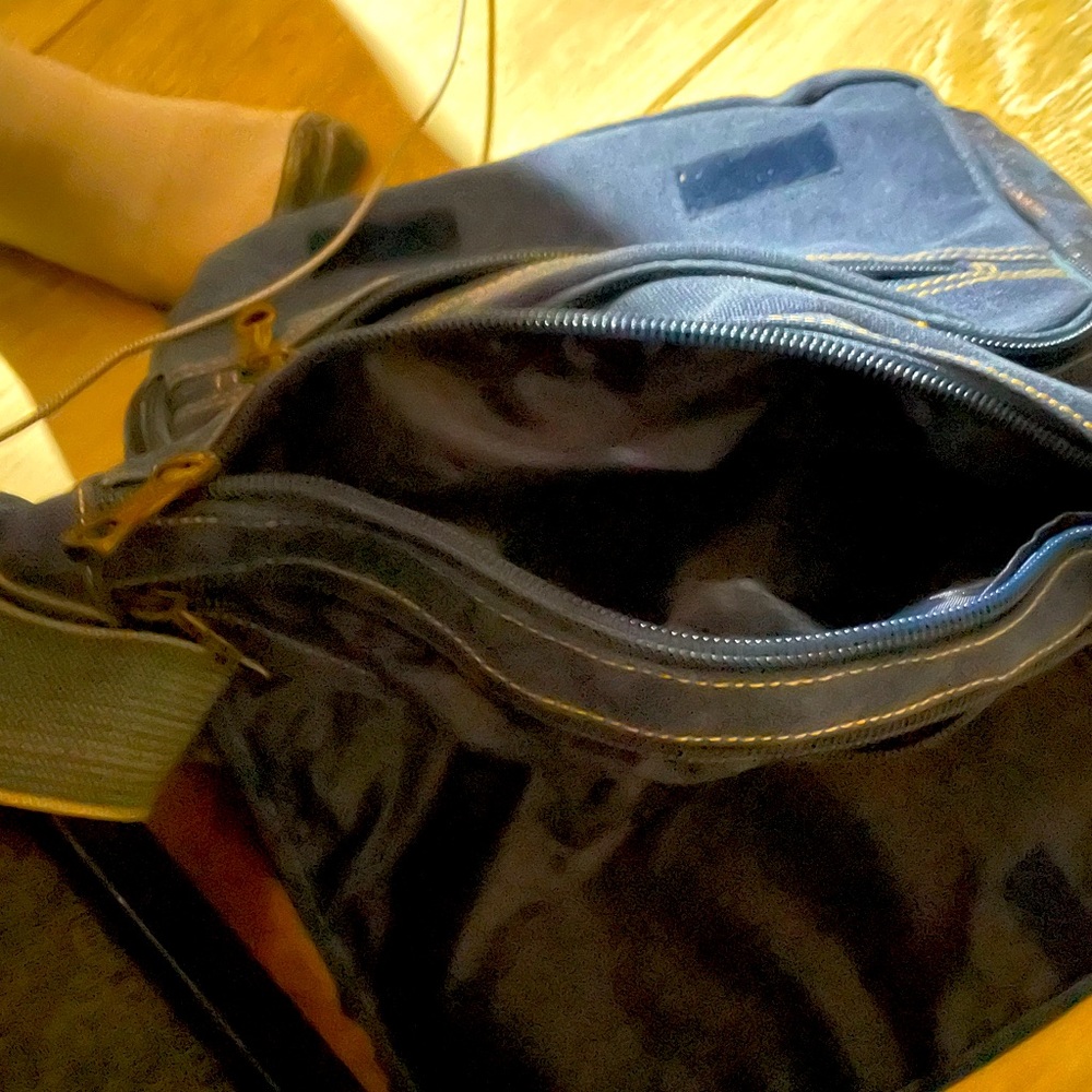 Denim large crossbody